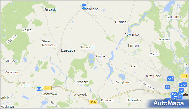 mapa Strąpie, Strąpie na mapie Targeo