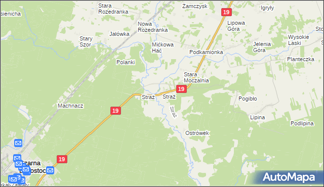 mapa Straż, Straż na mapie Targeo
