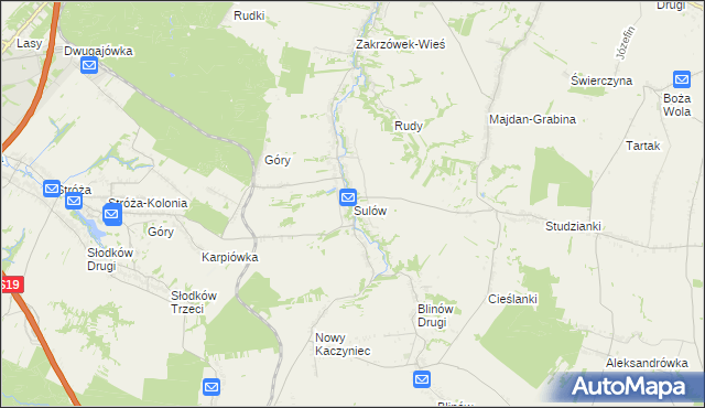 mapa Sulów, Sulów na mapie Targeo