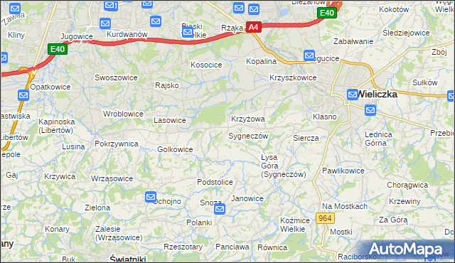 mapa Sygneczów, Sygneczów na mapie Targeo