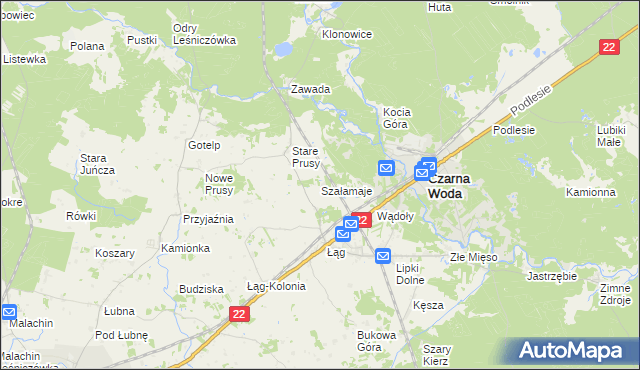 mapa Szałamaje, Szałamaje na mapie Targeo