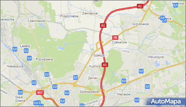 mapa Szałsza, Szałsza na mapie Targeo