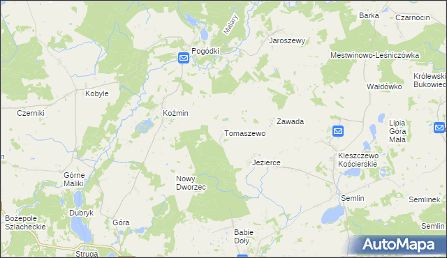 mapa Tomaszewo gmina Zblewo, Tomaszewo gmina Zblewo na mapie Targeo
