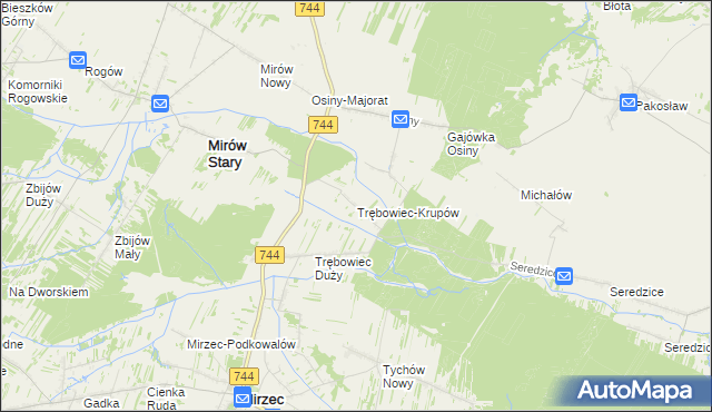 mapa Trębowiec-Krupów, Trębowiec-Krupów na mapie Targeo