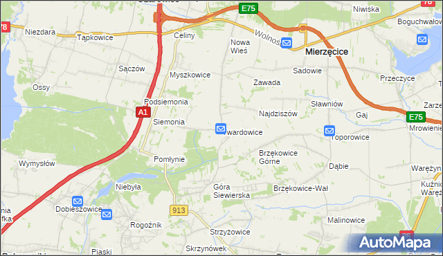 mapa Twardowice, Twardowice na mapie Targeo