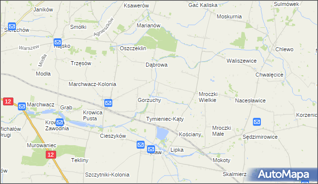 mapa Tymieniec, Tymieniec na mapie Targeo