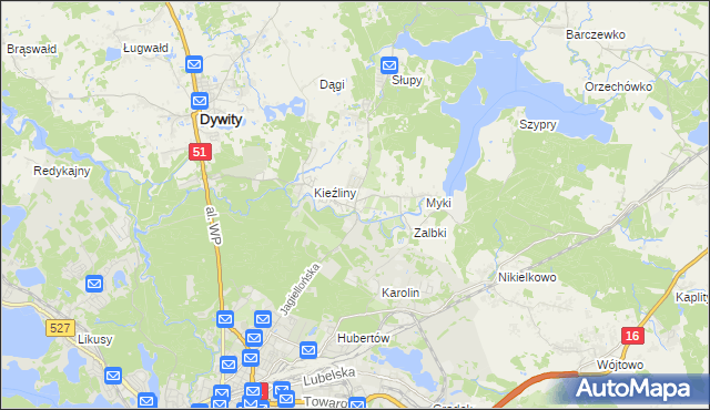 mapa Wadąg, Wadąg na mapie Targeo