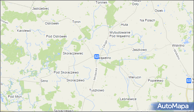 mapa Wąwelno, Wąwelno na mapie Targeo