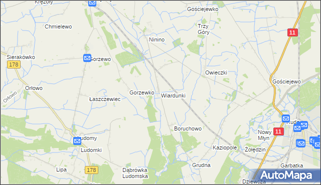 mapa Wiardunki, Wiardunki na mapie Targeo