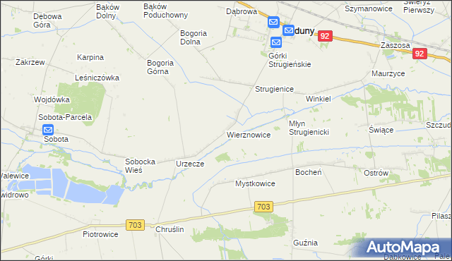 mapa Wierznowice, Wierznowice na mapie Targeo