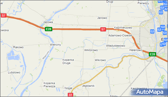 mapa Wiktorowo gmina Gronowo Elbląskie, Wiktorowo gmina Gronowo Elbląskie na mapie Targeo