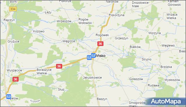 mapa Wińsko, Wińsko na mapie Targeo