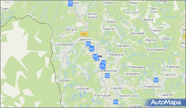 mapa Wisła, Wisła na mapie Targeo