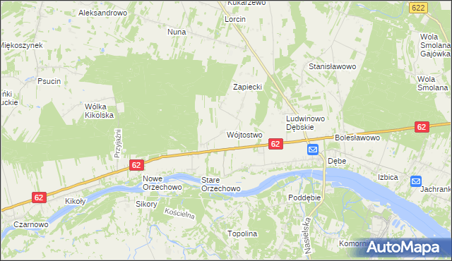 mapa Wójtostwo gmina Pomiechówek, Wójtostwo gmina Pomiechówek na mapie Targeo