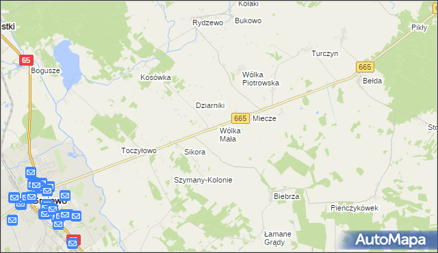 mapa Wólka Mała gmina Rajgród, Wólka Mała gmina Rajgród na mapie Targeo