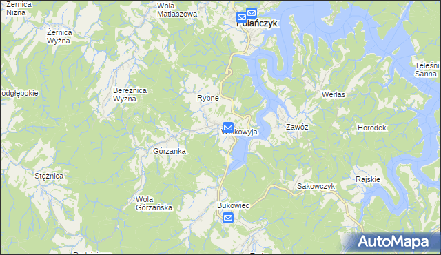 mapa Wołkowyja, Wołkowyja na mapie Targeo