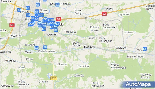 mapa Zakole-Wiktorowo, Zakole-Wiktorowo na mapie Targeo