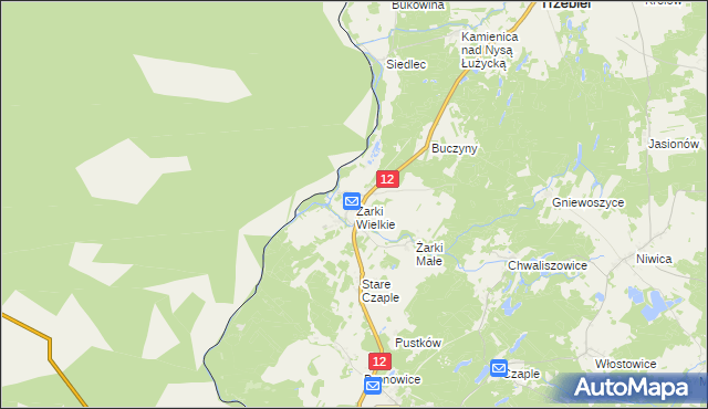 mapa Żarki Wielkie, Żarki Wielkie na mapie Targeo