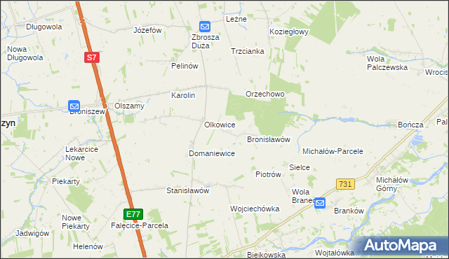 mapa Zbrosza Mała, Zbrosza Mała na mapie Targeo