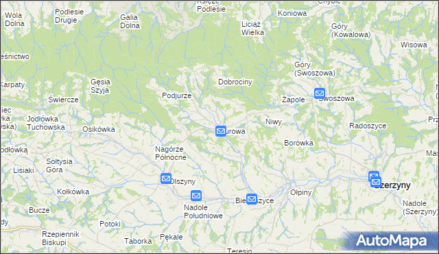 mapa Żurowa, Żurowa na mapie Targeo