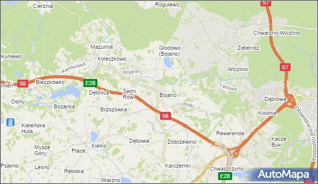 mapa Bojano, Bojano na mapie Targeo