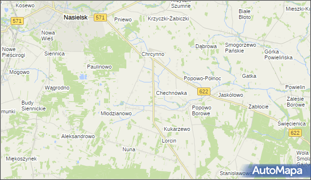 mapa Chechnówka, Chechnówka na mapie Targeo