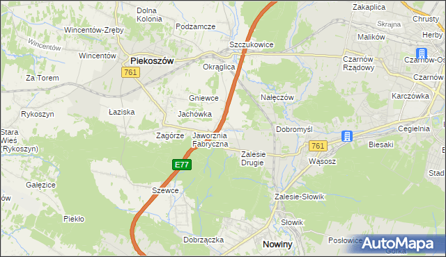 mapa Janów gmina Piekoszów, Janów gmina Piekoszów na mapie Targeo