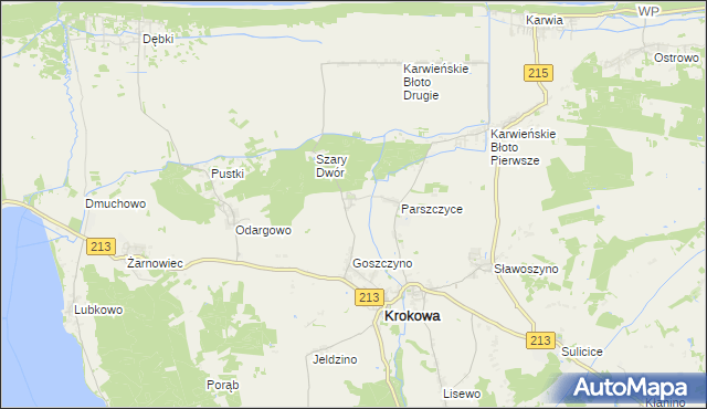 mapa Łętowice gmina Krokowa, Łętowice gmina Krokowa na mapie Targeo