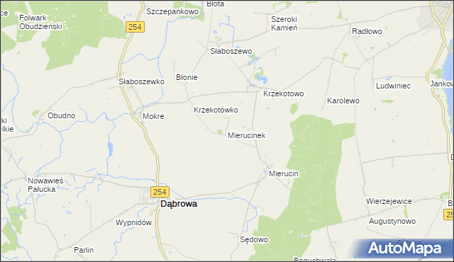 mapa Mierucinek, Mierucinek na mapie Targeo