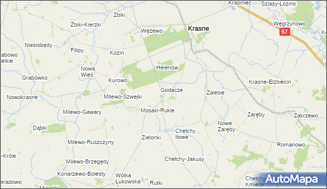 mapa Mosaki-Stara Wieś, Mosaki-Stara Wieś na mapie Targeo