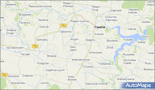 mapa Nowy Jawor, Nowy Jawor na mapie Targeo