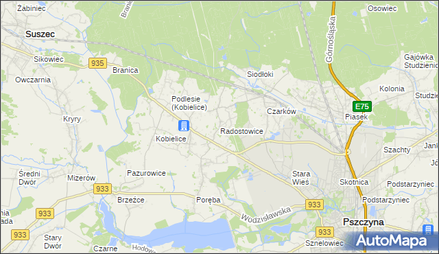 mapa Radostowice, Radostowice na mapie Targeo