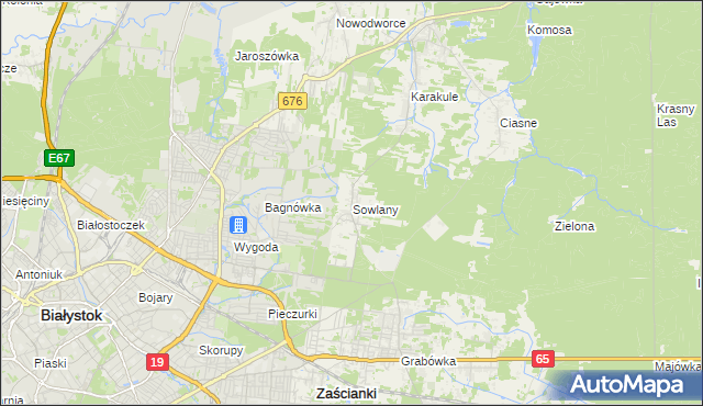 mapa Sowlany, Sowlany na mapie Targeo