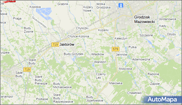 mapa Władków, Władków na mapie Targeo