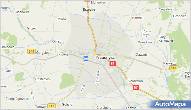 mapa Przasnysz, Przasnysz na mapie Targeo