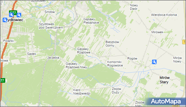mapa Bieszków Dolny, Bieszków Dolny na mapie Targeo