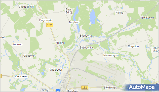 mapa Bystrzynka, Bystrzynka na mapie Targeo