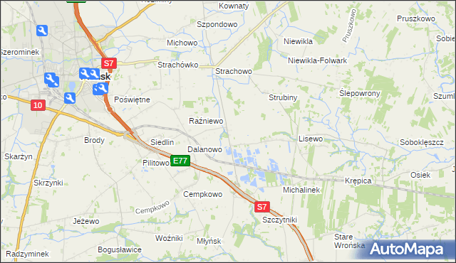 mapa Dalanówek, Dalanówek na mapie Targeo