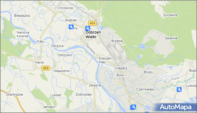mapa Dobrzeń Mały, Dobrzeń Mały na mapie Targeo