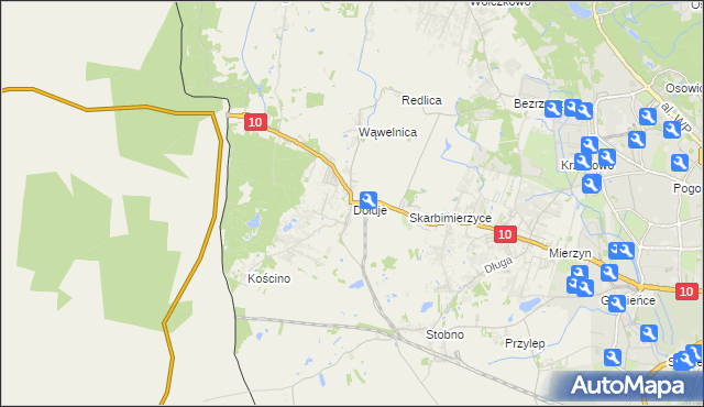 mapa Dołuje, Dołuje na mapie Targeo