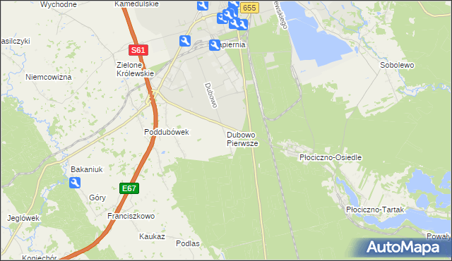 mapa Dubowo Pierwsze, Dubowo Pierwsze na mapie Targeo