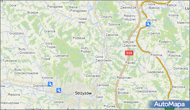 mapa Glinik Zaborowski, Glinik Zaborowski na mapie Targeo