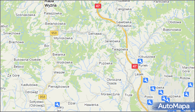 mapa Grapa, Grapa na mapie Targeo