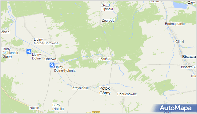 mapa Jedlinki, Jedlinki na mapie Targeo