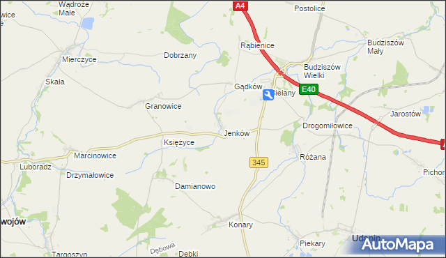 mapa Jenków, Jenków na mapie Targeo