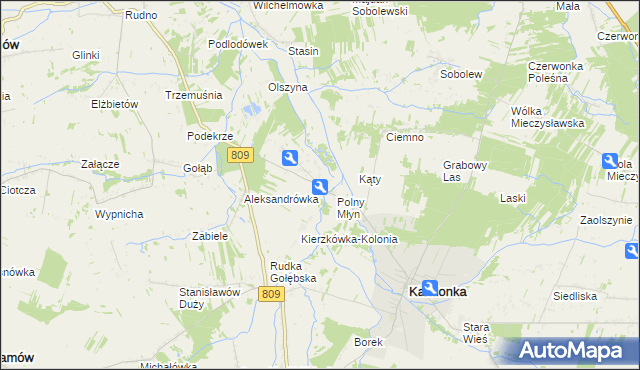 mapa Kierzkówka, Kierzkówka na mapie Targeo