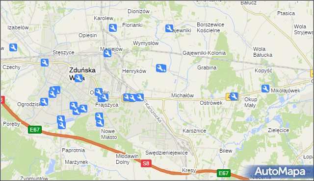 mapa Krobanów, Krobanów na mapie Targeo