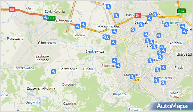 mapa Krupniki, Krupniki na mapie Targeo