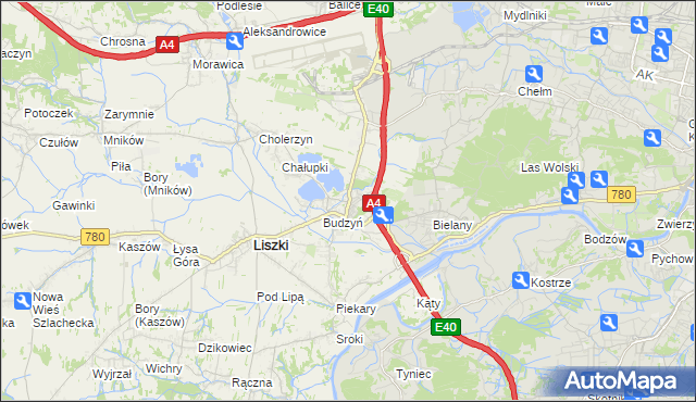 mapa Kryspinów, Kryspinów na mapie Targeo