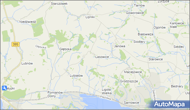 mapa Lasowice gmina Otmuchów, Lasowice gmina Otmuchów na mapie Targeo